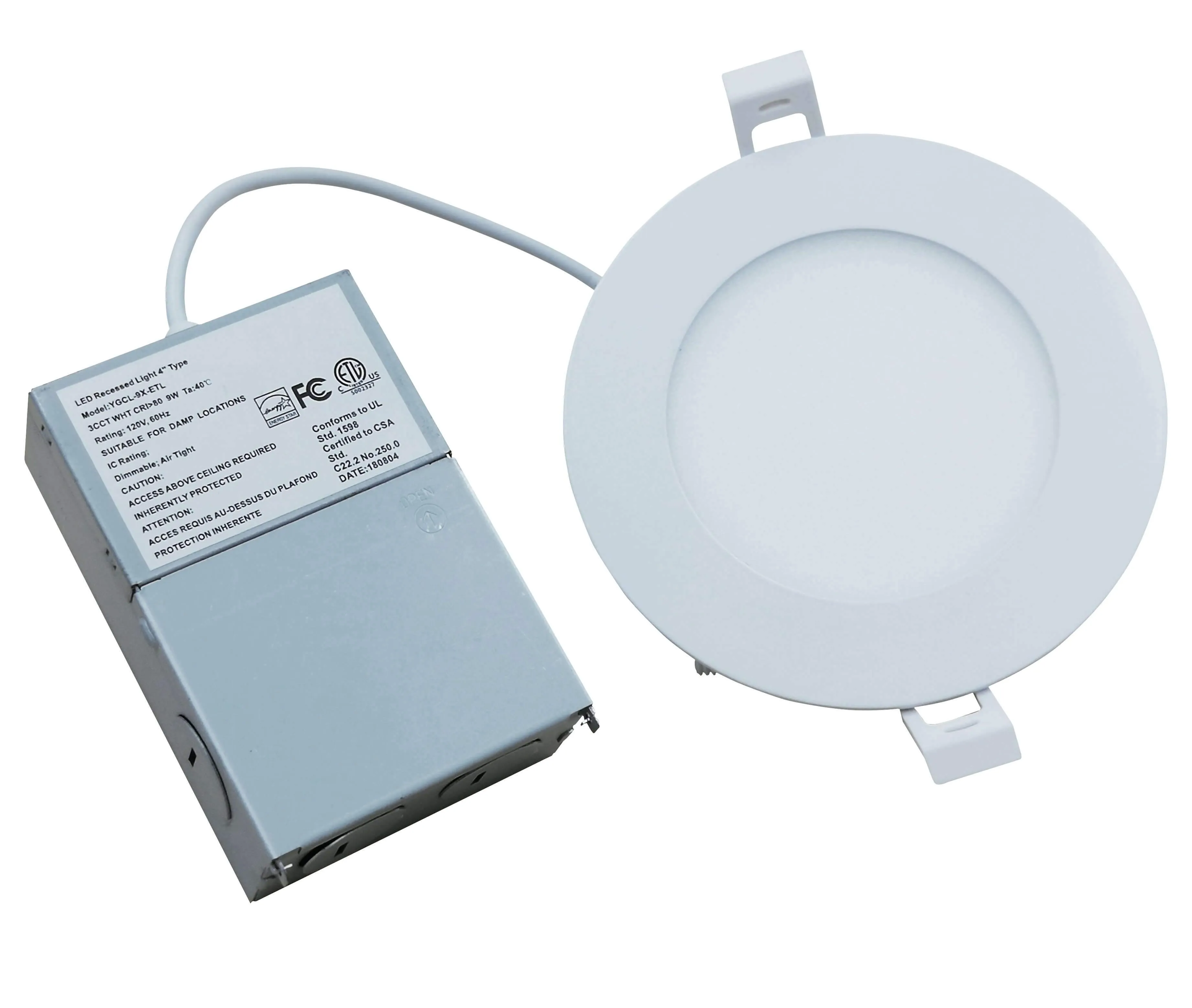 (10 Pack SALE) "Ultra Thin" 4 Inch ROUND 9w 5 CCT (2700K, 3000K, 3500K, 4000K, 5000K) Switchable- Dimmable - 10 Year Warranty - Shipping Included