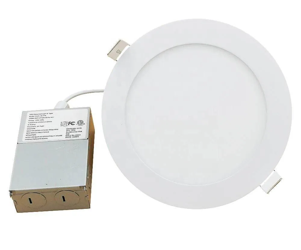 (10 Pack SALE) "Ultra Thin" 4 Inch ROUND 9w 5 CCT (2700K, 3000K, 3500K, 4000K, 5000K) Switchable- Dimmable - 10 Year Warranty - Shipping Included