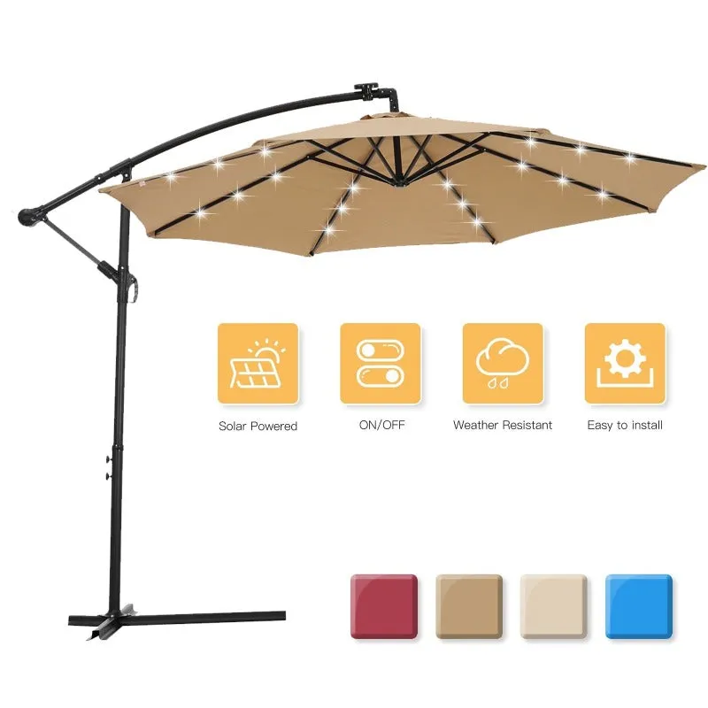 10' Patio Umbrella with LED Lights