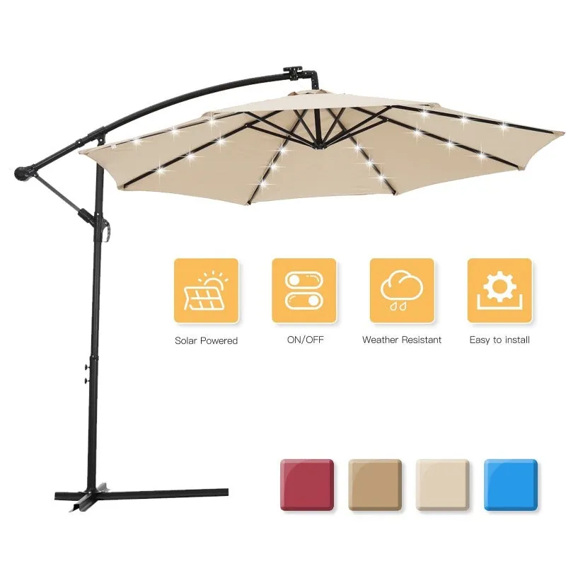 10' Patio Umbrella with LED Lights