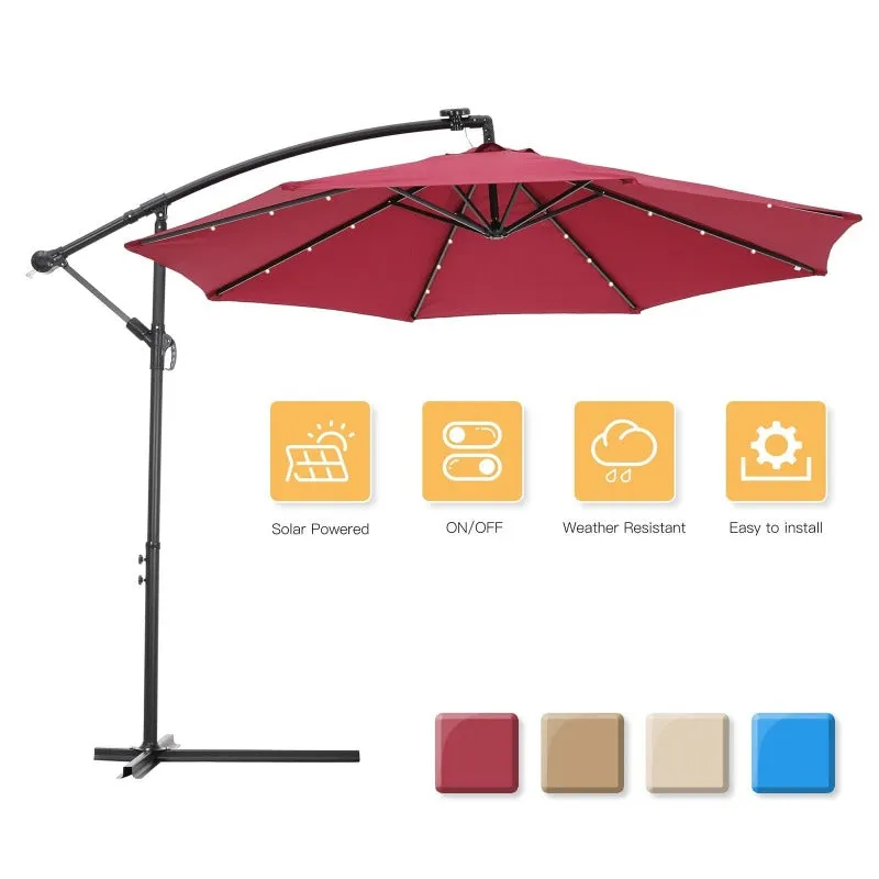 10' Patio Umbrella with LED Lights