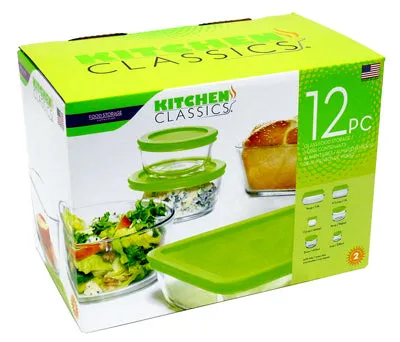 12PC Glas Food Stor Set