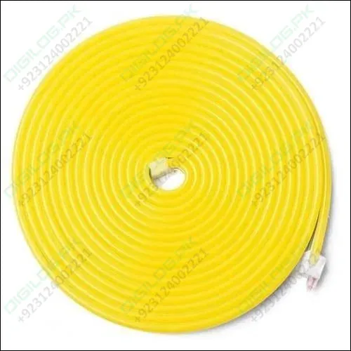 12v Yellow Neon Flexible Strip Light 1m Waterproof Smd 5050 Rope String Silicone Lamp Outdoor Lighting