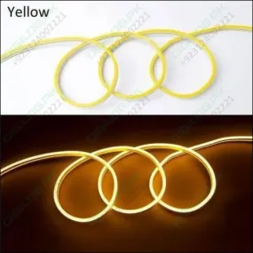 12v Yellow Neon Flexible Strip Light 1m Waterproof Smd 5050 Rope String Silicone Lamp Outdoor Lighting