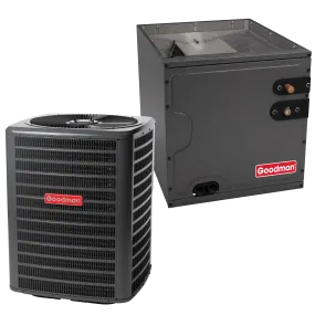 1.5 Ton 14.3 SEER2 R-32 Goodman Air Conditioner   Vertical Coil 17.5" Width Upflow/Downflow Installation