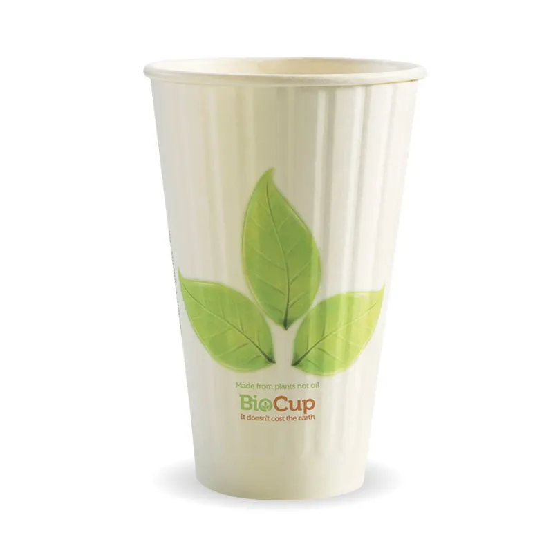 16oz/460mL (90mm) Leaf Double Wall BioCup - 600pcs/ctn