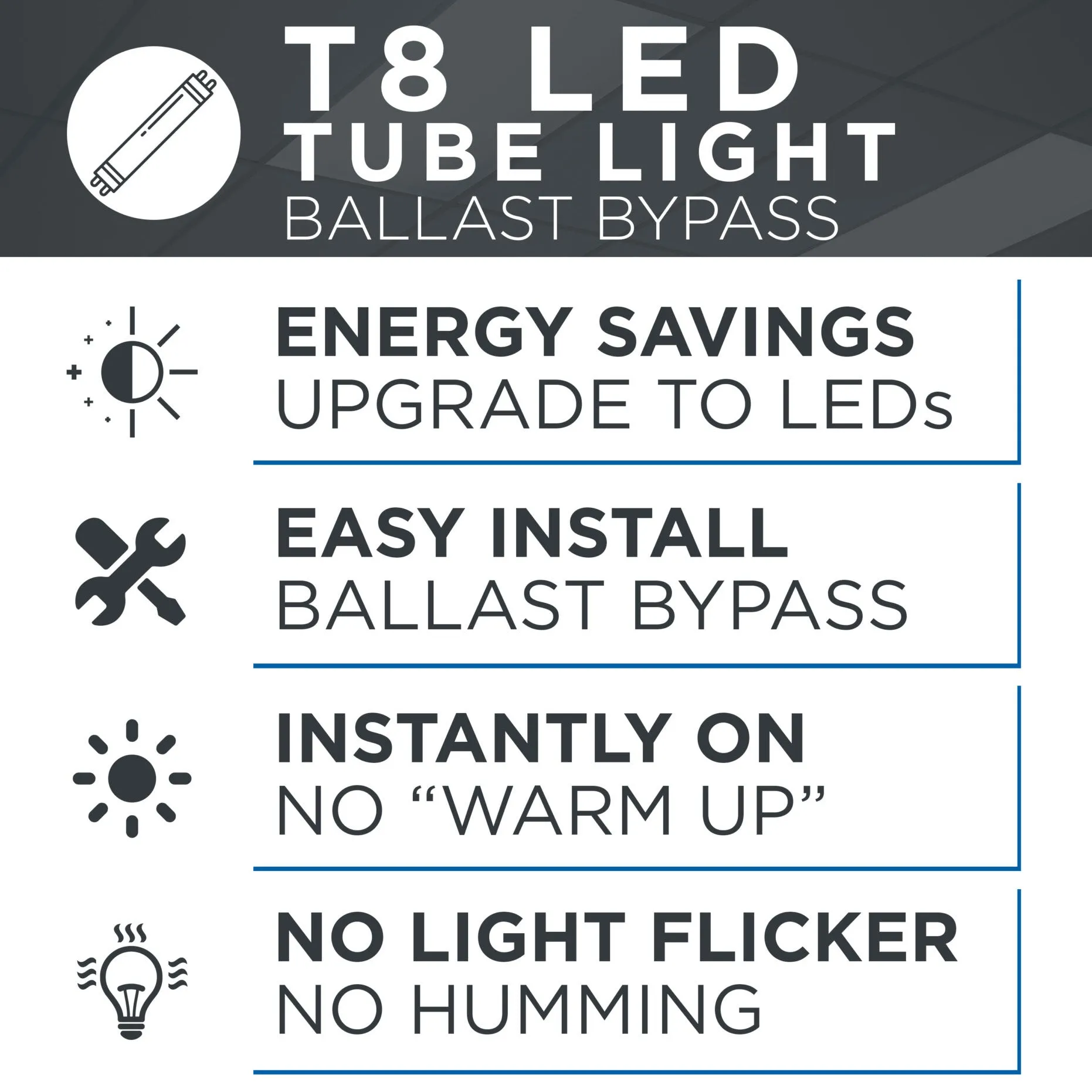 18-Watt T8 Ballast Bypass 4-Foot T8 2340 Lumens Clear LED Light Bulb Tube