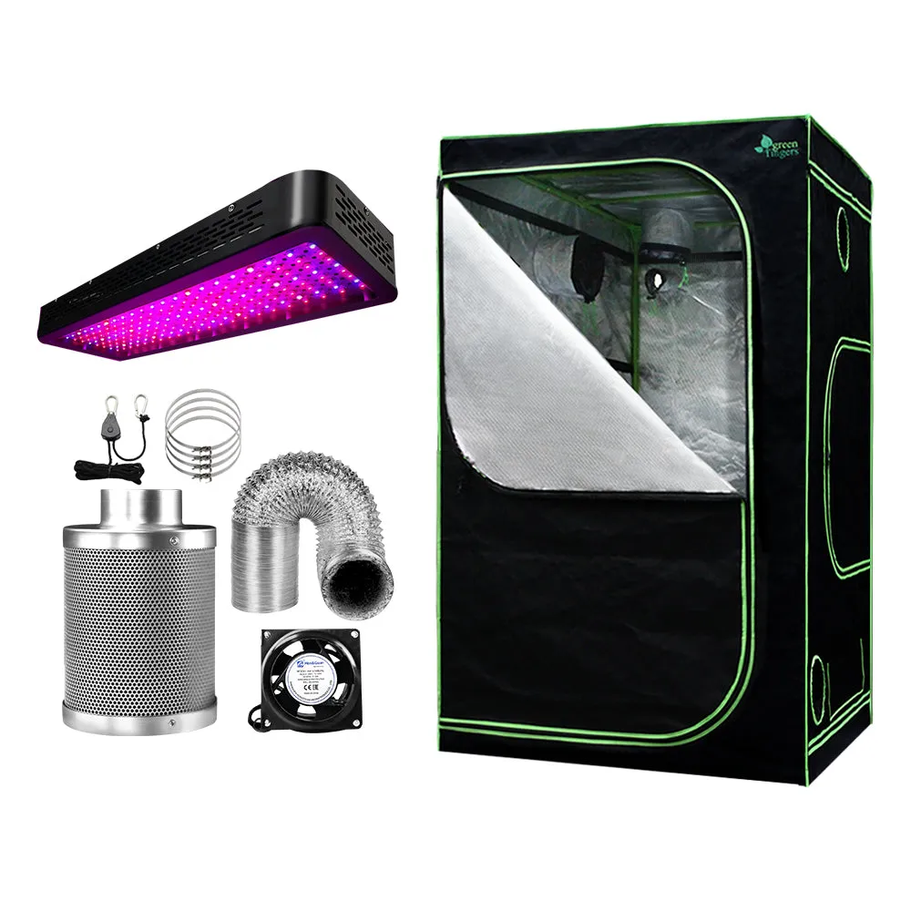 2000W LED Grow Tent Kit, Full Spectrum, 6" Vent Fan - Greenfingers