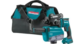 2021 Makita 18V LXT® Lithium-Ion Brushless Cordless 11/16" AVT® Rotary Hammer, SDS-PLUS, w/ HEPA Dust Extractor,