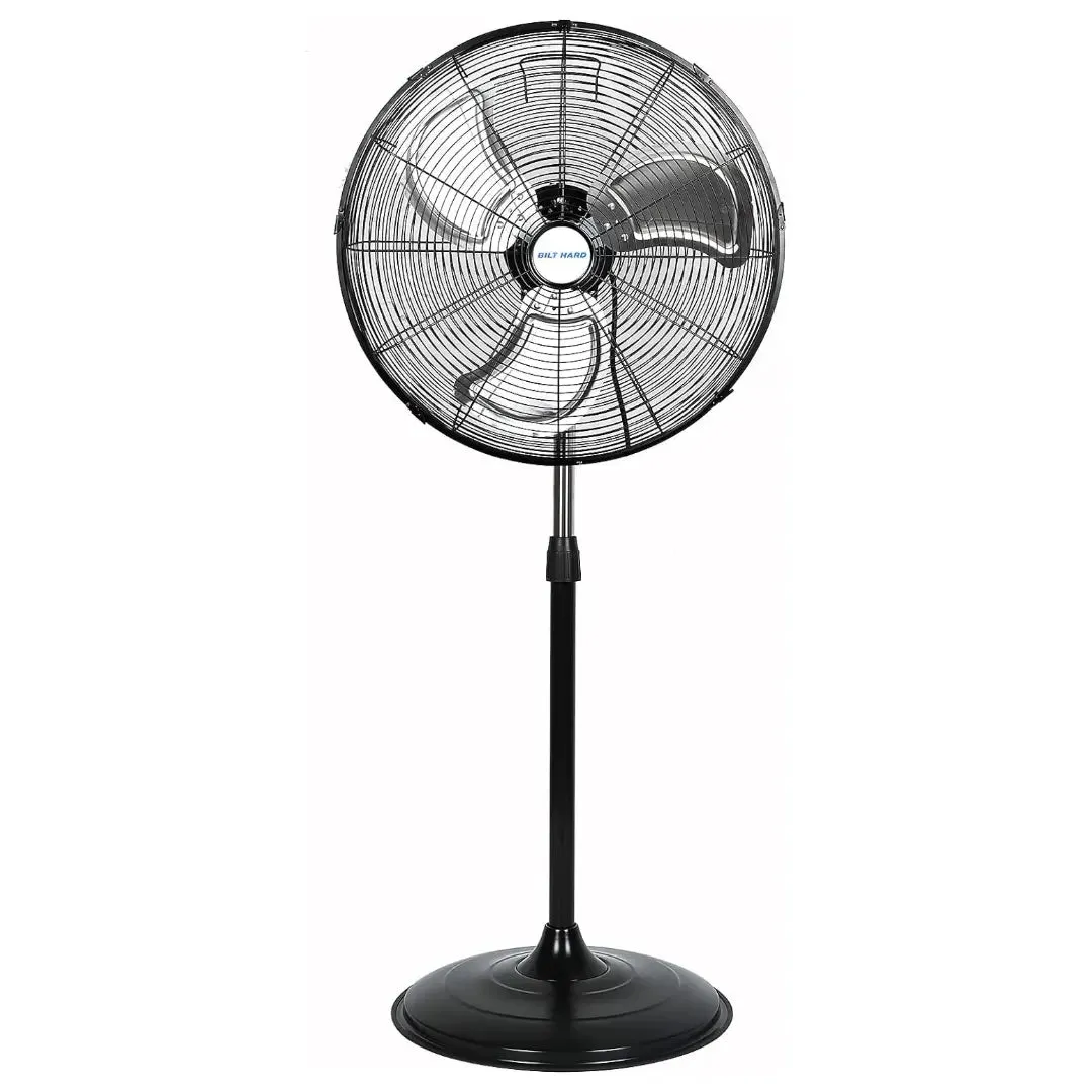 20" High Velocity Pedestal Fan, 5200 CFM 3-Speed Industrial Oscillating Stand Fan with Aluminum Blades, Heavy Duty Standing Shop Fan