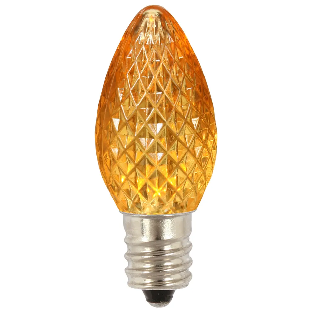 25PK - Vickerman C7 Faceted LED Yellow Twinkle Bulb