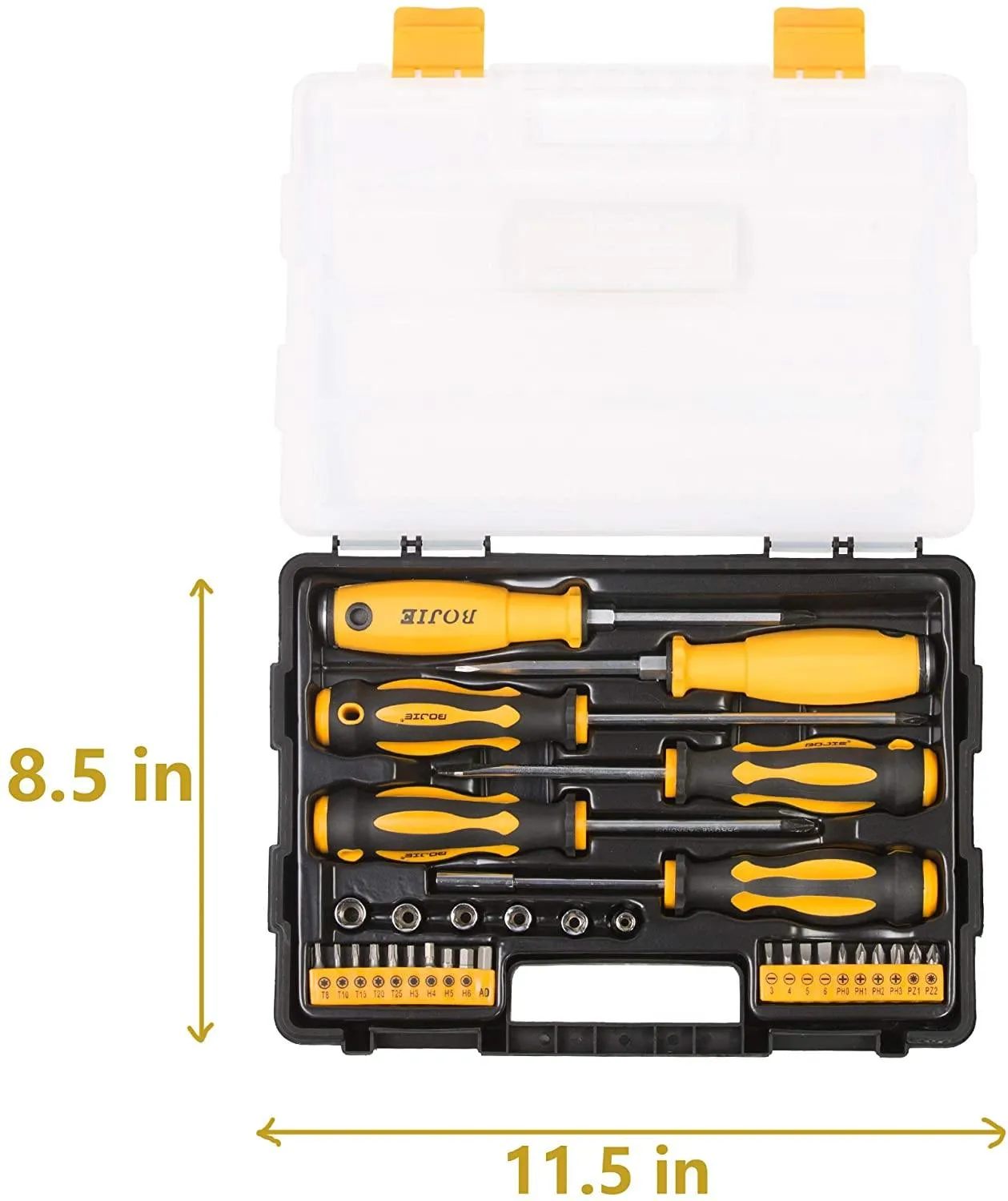 32-Piece Professional Screwdriver Set: Versatile Multi-Purpose Kit with Bits, Sockets, and Portable Box for Household Repairs and Extensions