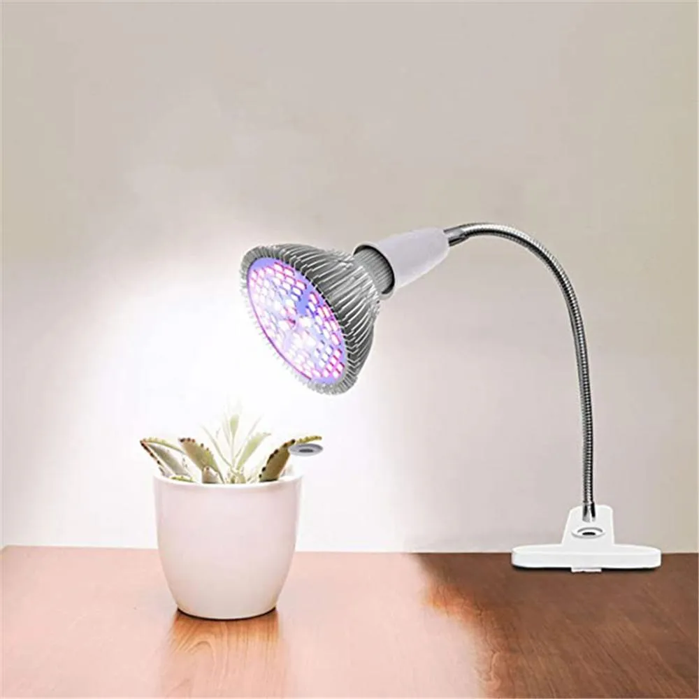 360 Degrees Flexible Desk Lamp Holder E27 Base Light Socket Gooseneck Clip-On Cable With On Off Switch for Home Plant