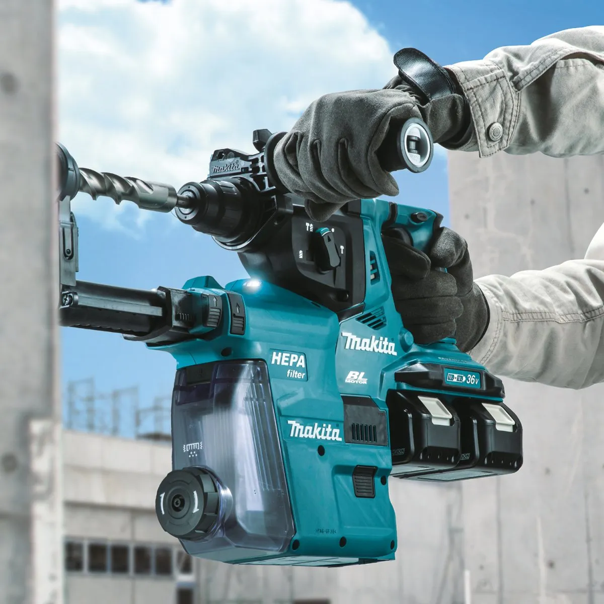 36V (18V X2) LXT® Brushless 1‑1/8" AVT® Rotary Hammer, accepts SDS‑PLUS bits, AFT®, AWS® Capable