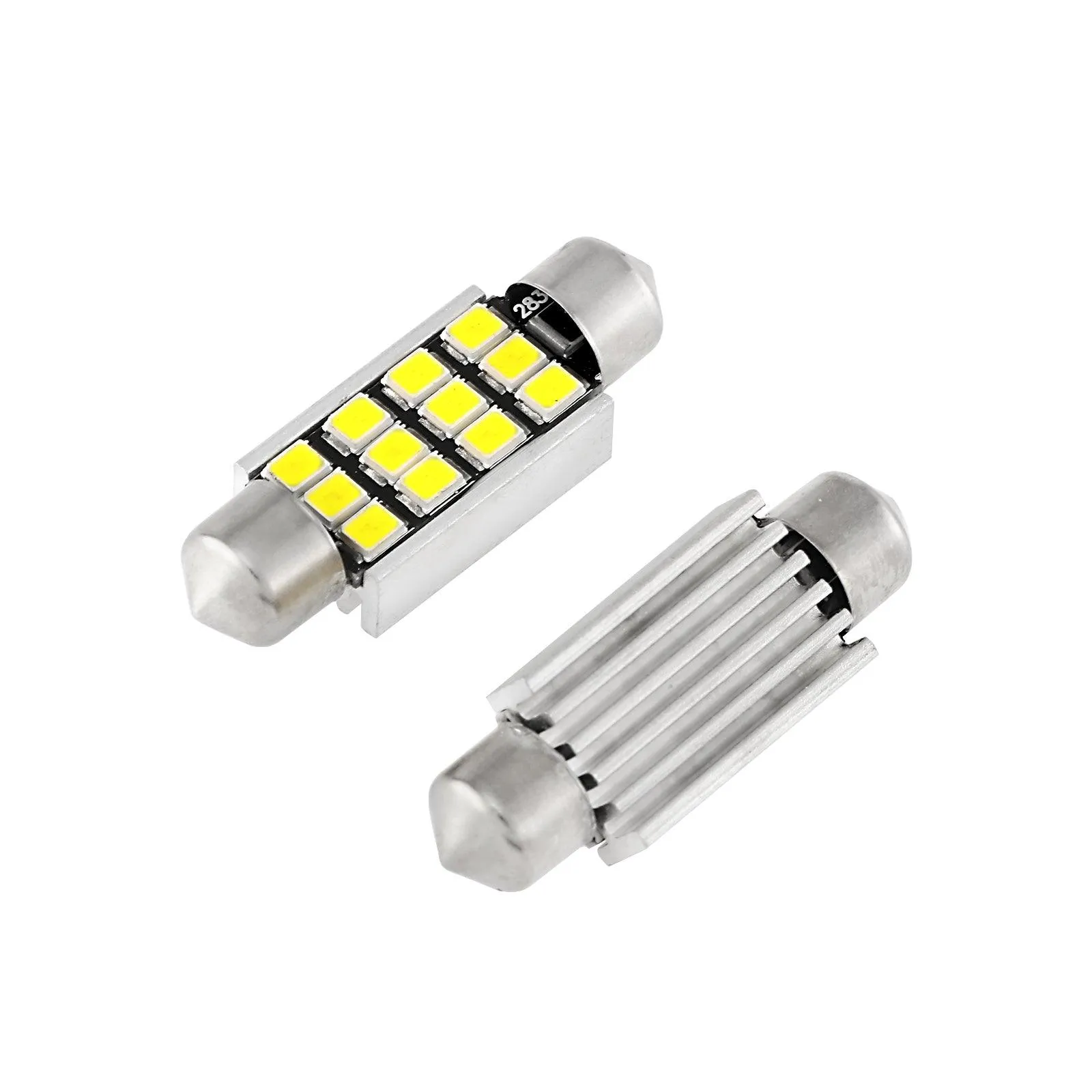 39MM DE3174 1.54" Festoon LED Interior/Dome/Map/License Plate Light Bulbs 2.7W 400LM 6500K White | 2 Bulbs