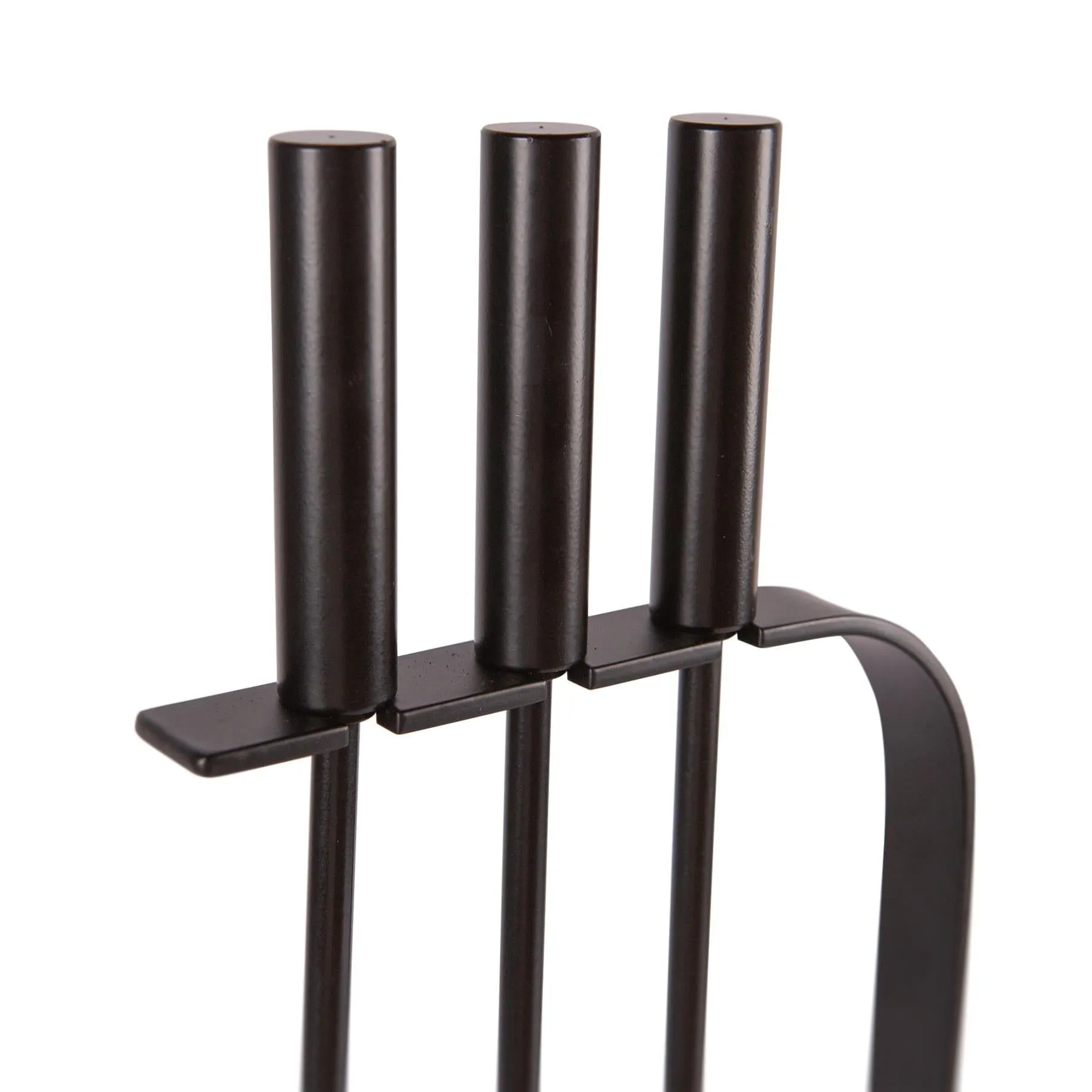 4pc Black 'Goodwood' Fireside Companion Set - By Hammer & Tongs