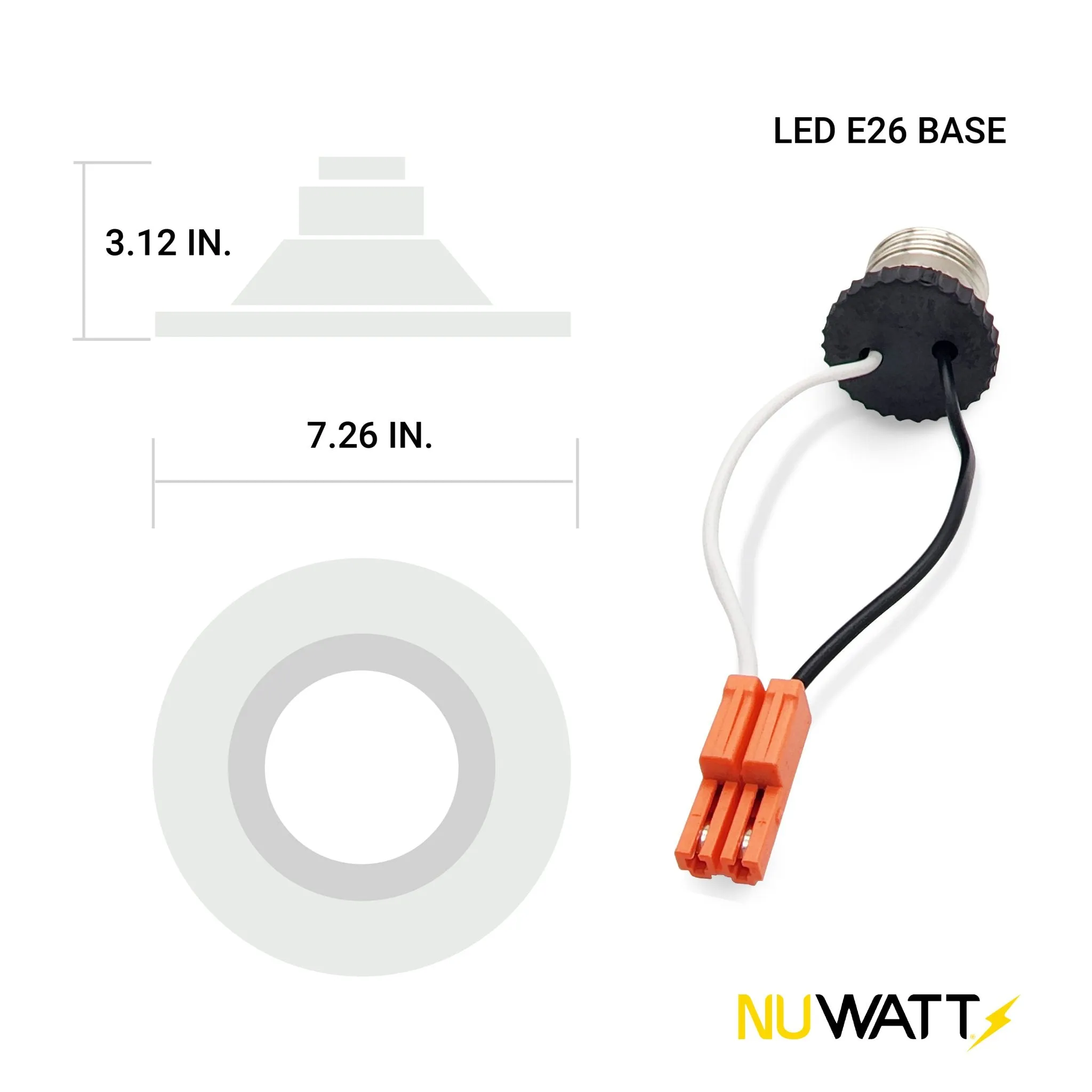 5/6" Inch Retrofit LED Recessed Can Lights - Wet Rated - 5CCT 2700K-5000K - 1300LM