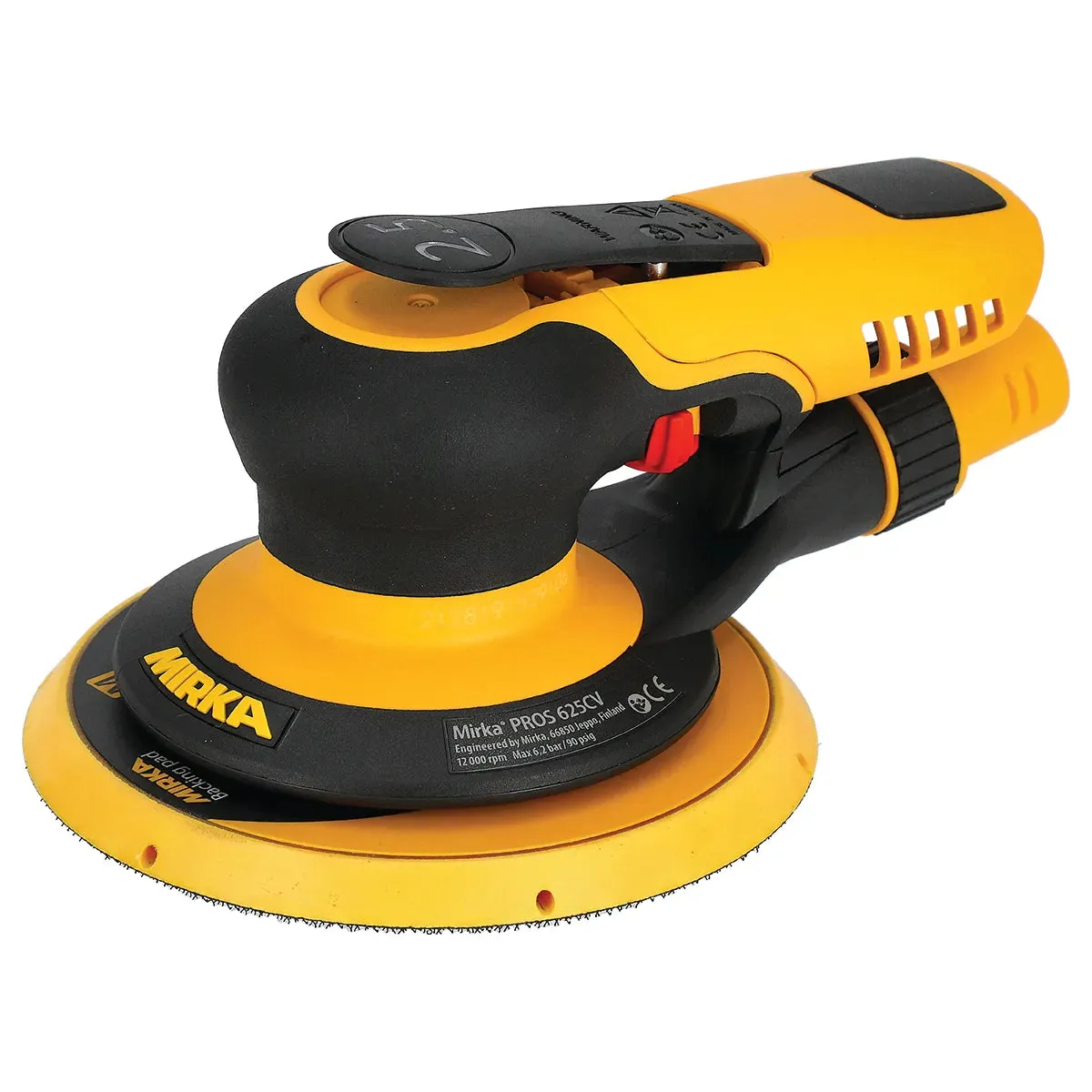 6" PROS 625CV Pneumatic R/O Vac-Ready Sander with 2.5mm orbit