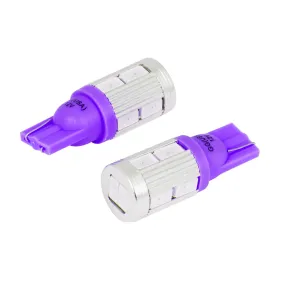 70615 #194/168 PURPLE 10LED HEATSINK TOWER STYLE LIGHT BULBS, 12V