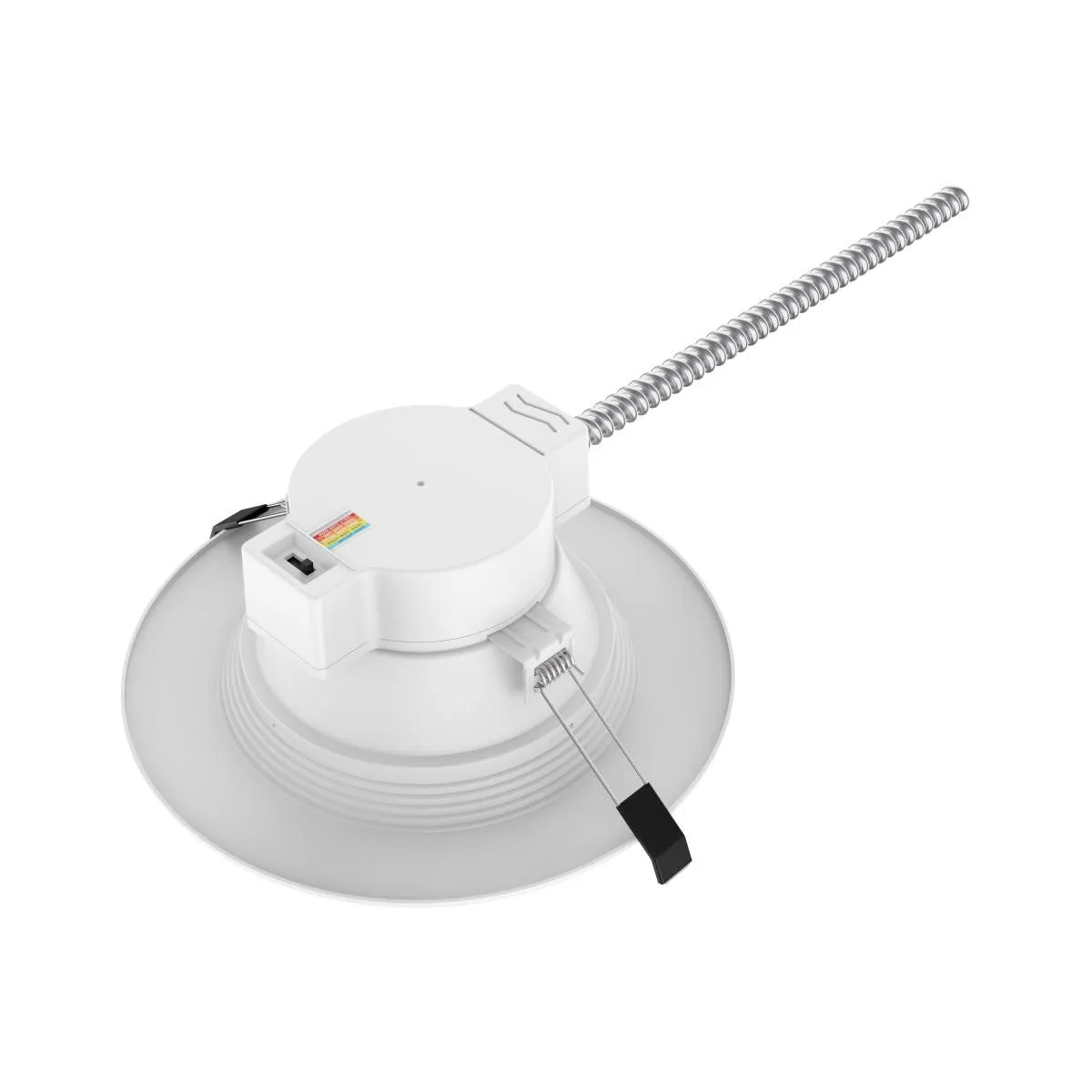 8 Inch Commercial LED Downlight, 22 Watts, 2200 Lumens, Selectable 2700K to 5000K, Baffle Trim, 120-277V