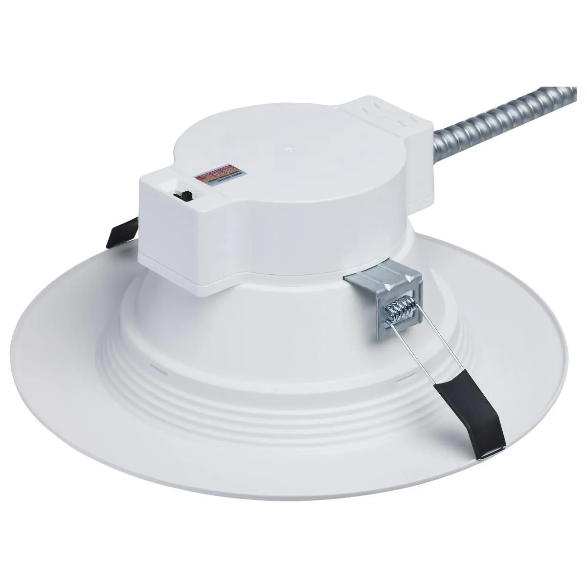 8 Inch Commercial LED Downlight, 22 Watts, 2200 Lumens, Selectable 2700K to 5000K, Baffle Trim, 120-277V