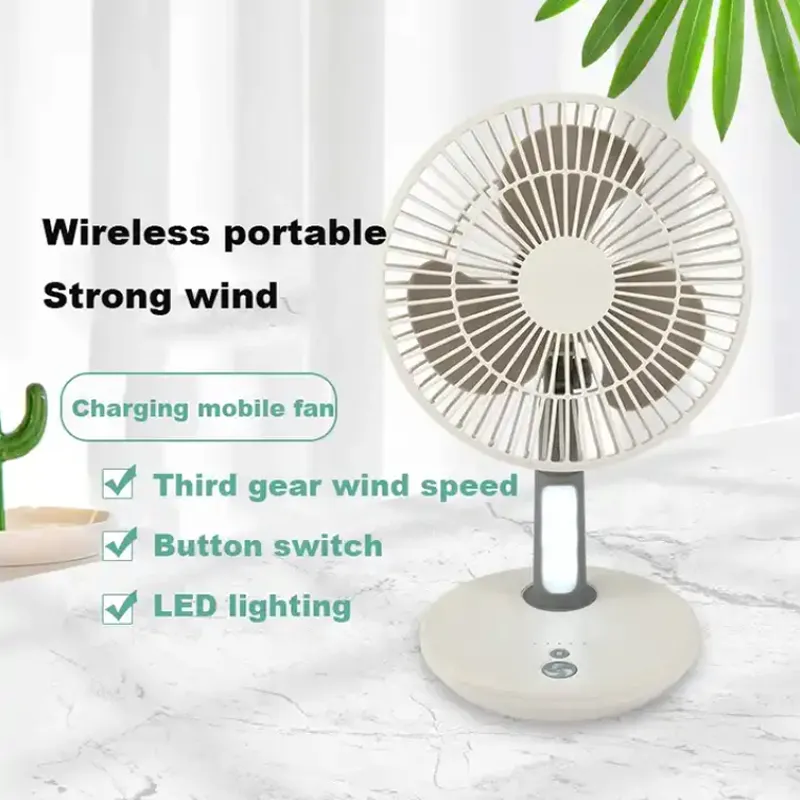 8 Inch Led Light Electric Desktop Fan Ab-Fsd02