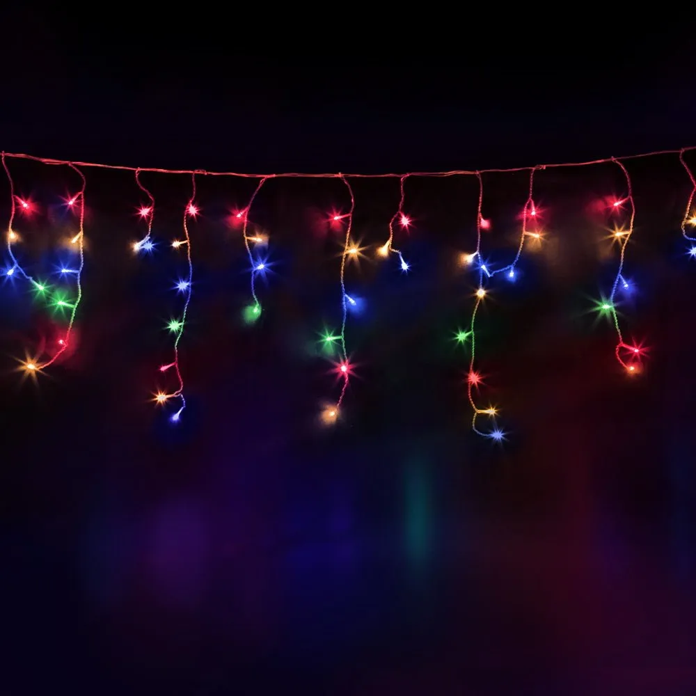 800 LED Christmas Icicle Lights Mutlicolour