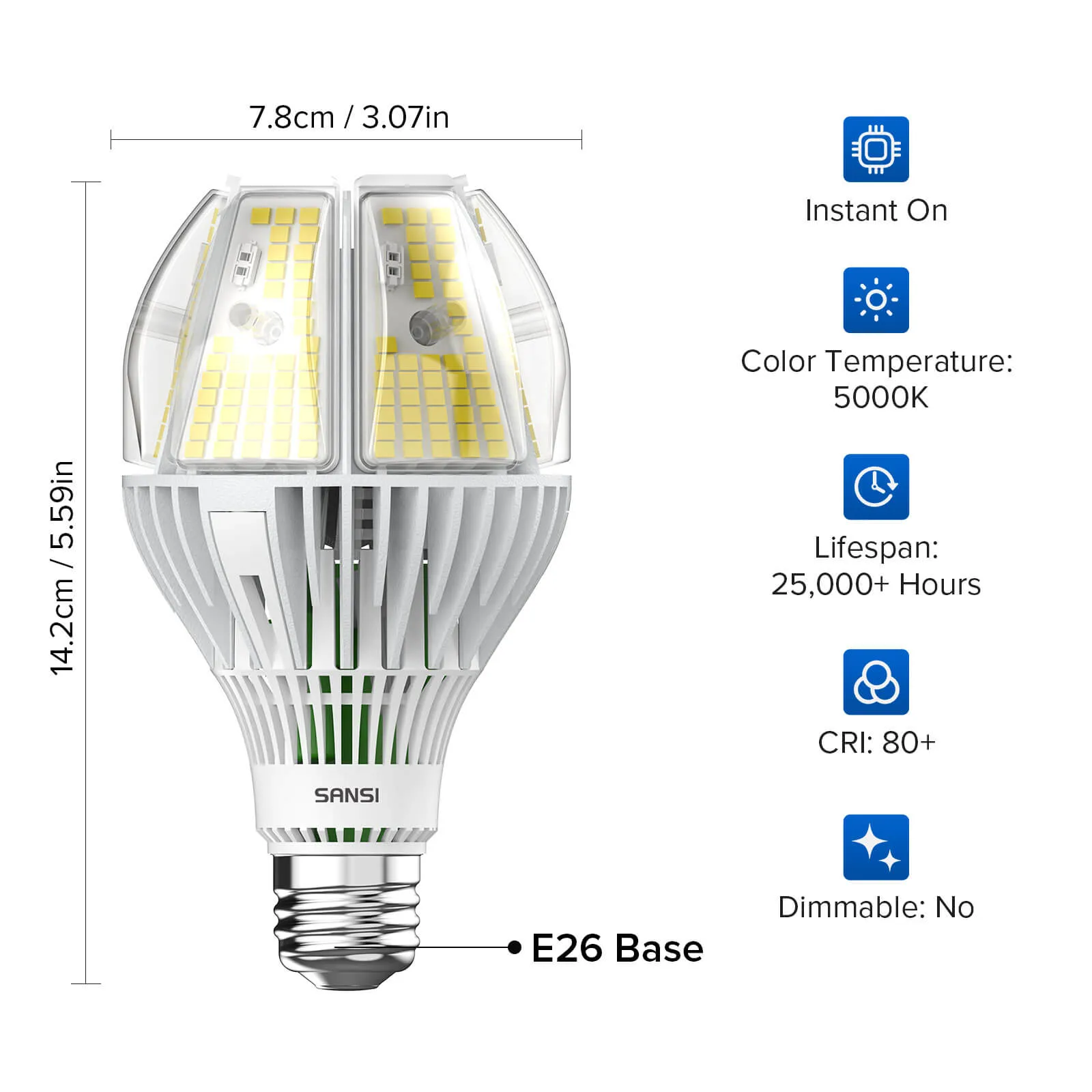 A21 65W LED 5000K Light Bulb (US ONLY)