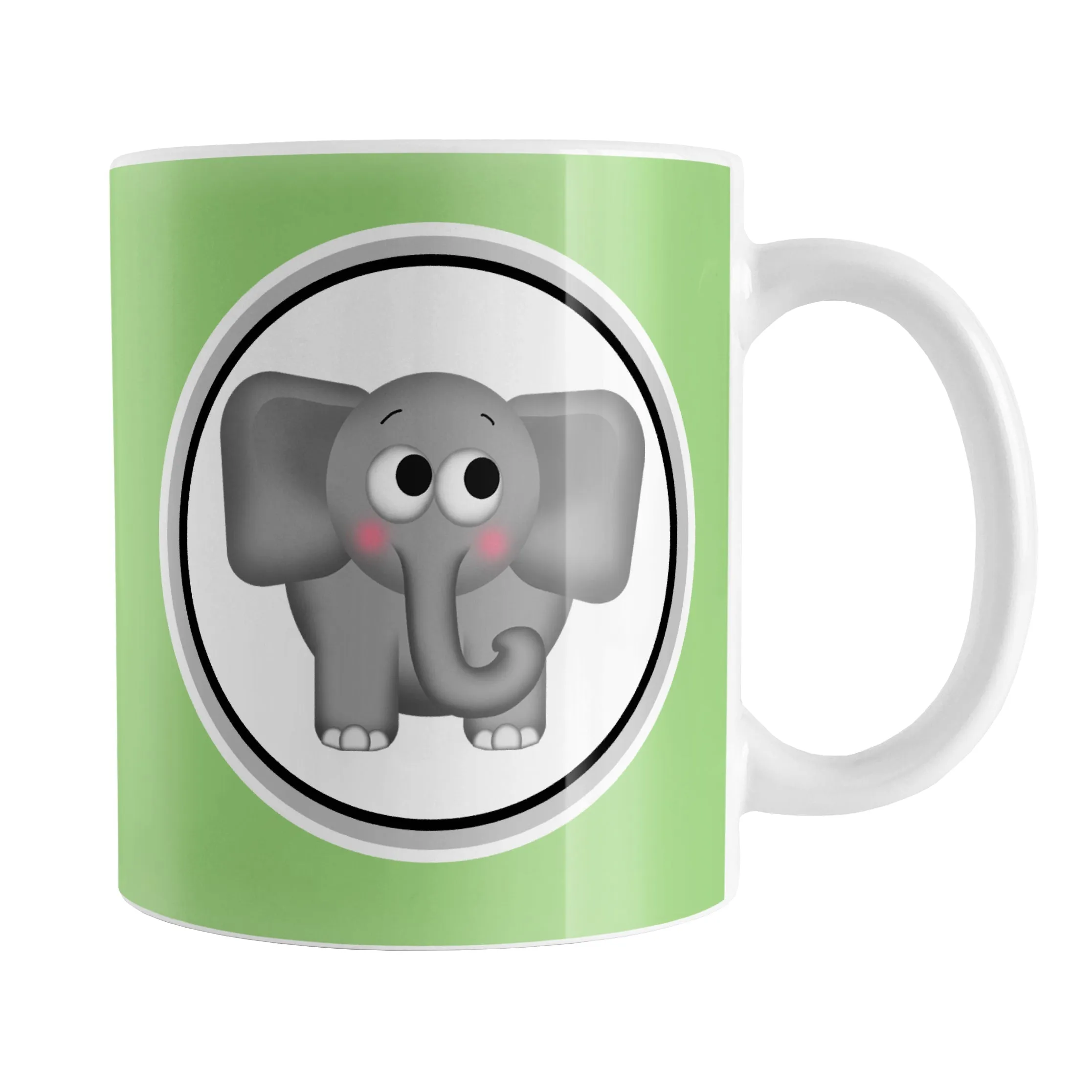 Adorable Green Elephant Mug