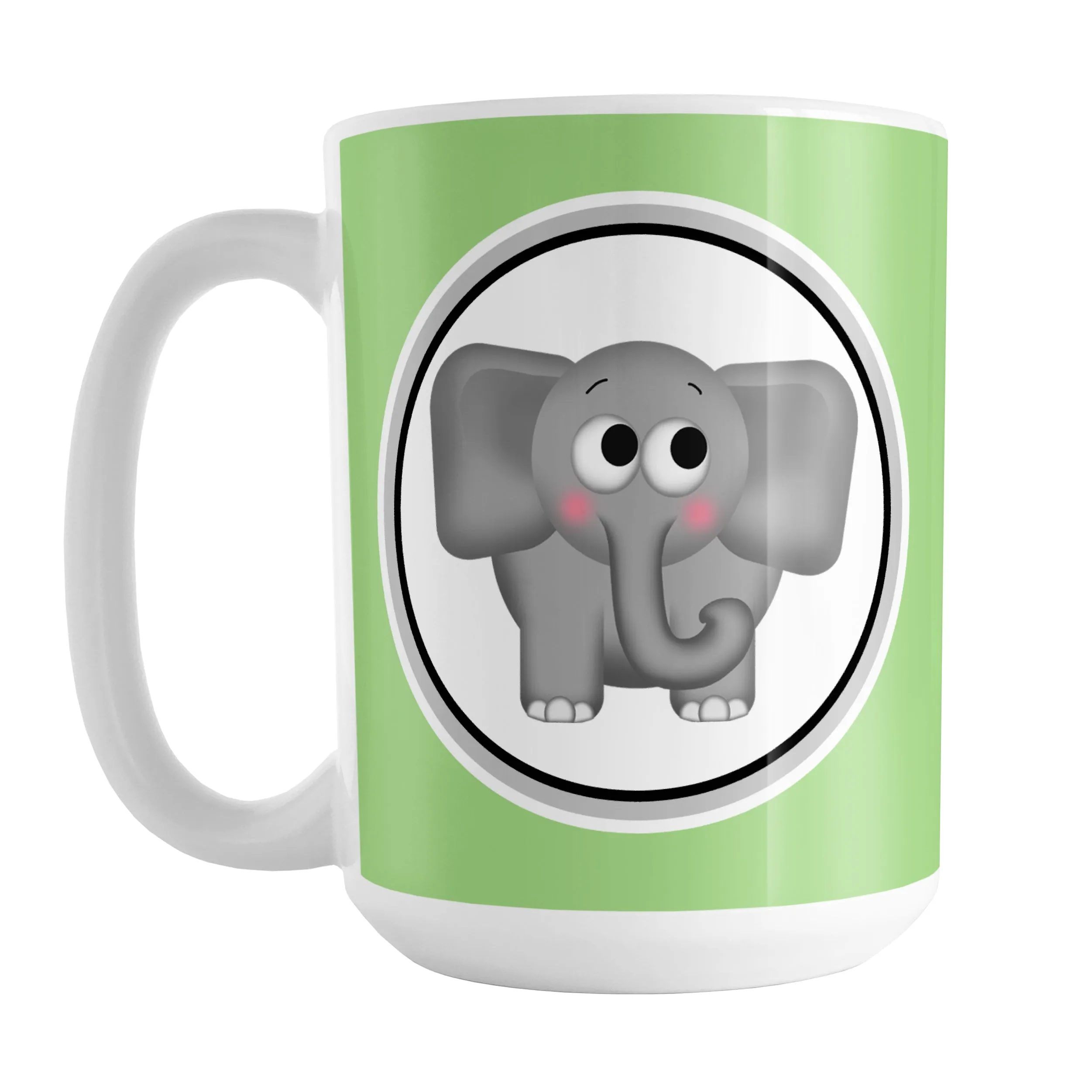 Adorable Green Elephant Mug