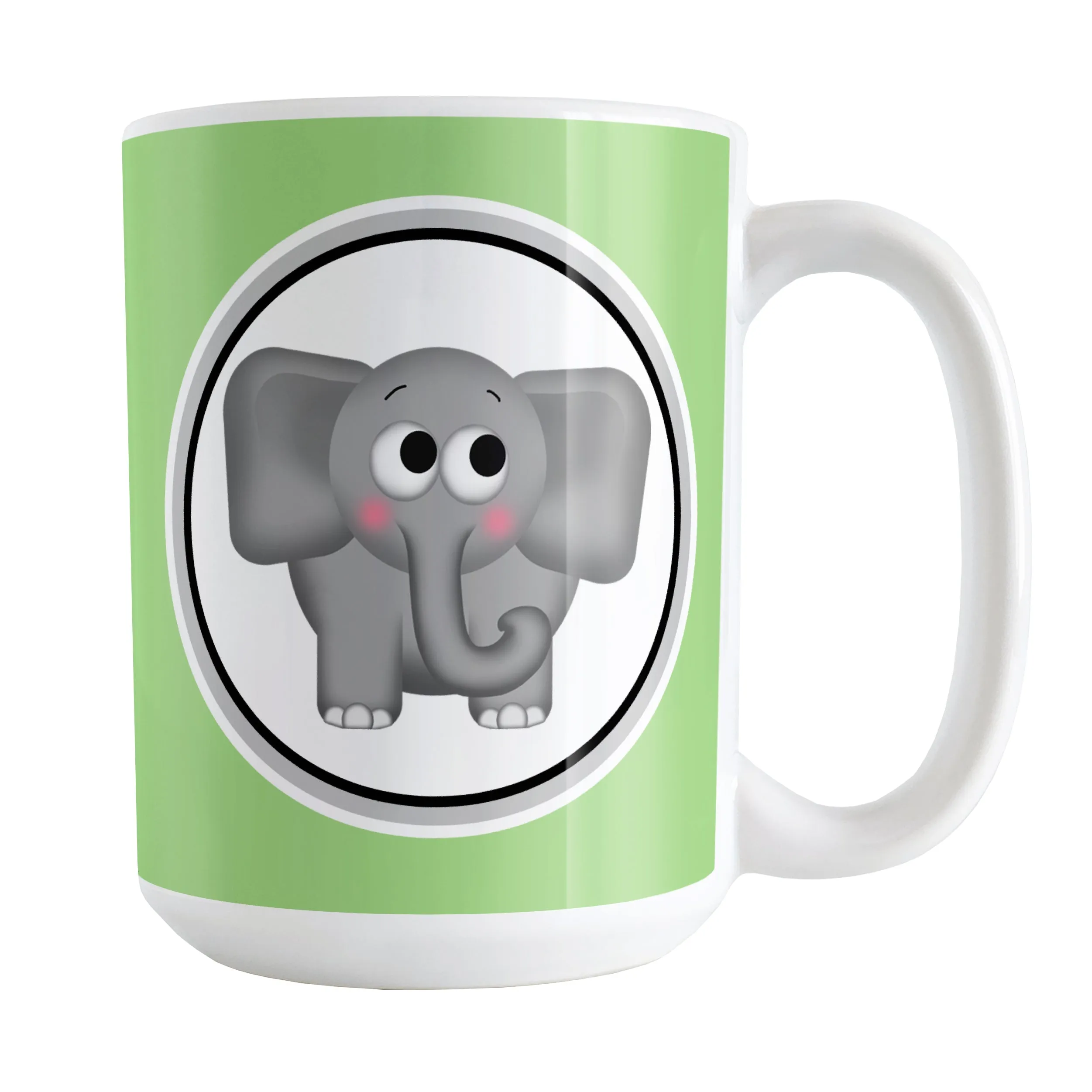 Adorable Green Elephant Mug