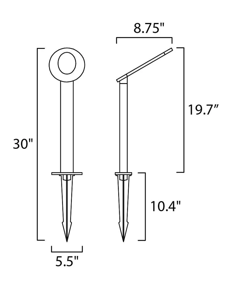 Alumilux Pathway 8.75" x 20" Outdoor Pathway Light in Satin Aluminum