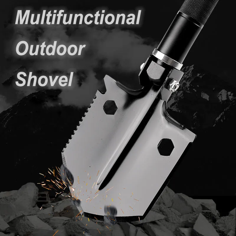 Aluminum Alloy Handle Folding Portable Multifunctional Outdoor Camping Shovel Sapphire Shovel Plus Extra Accessories