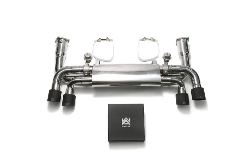 ARMYTRIX Stainless Steel Sport Race Valvetronic Exhaust System Quad Carbon Tips Porsche 991.2 Carrera 2017-2019