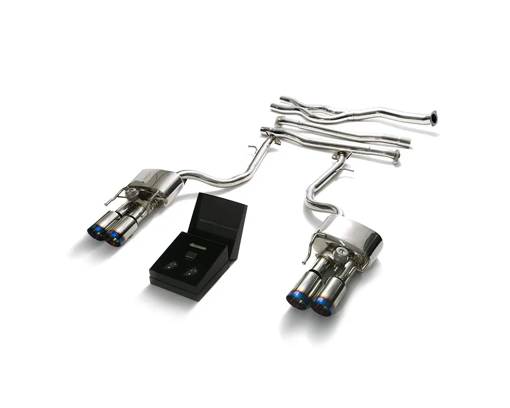 ARMYTRIX Stainless Steel Valvetronic Exhaust System Quad Blue Coated Tips Lexus IS200T | IS300 2.0T I4 2015 