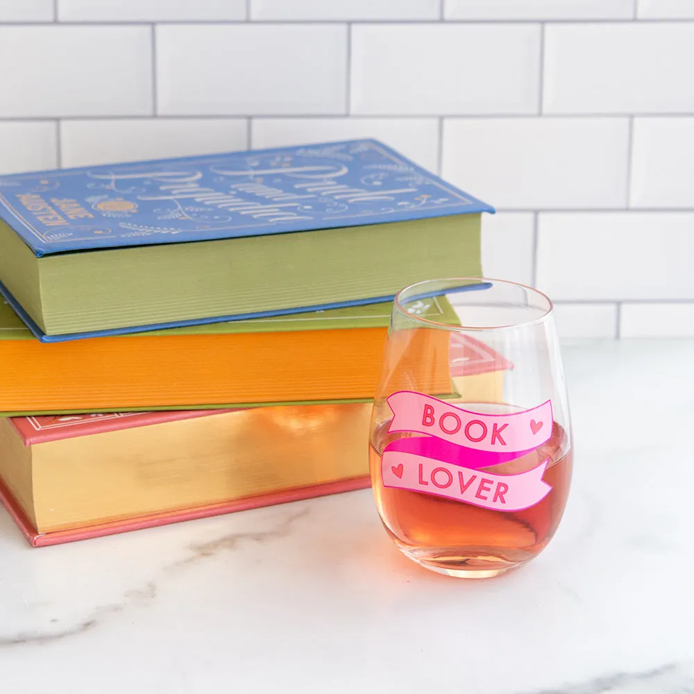 Book Club "Book Lover" Wine Glass