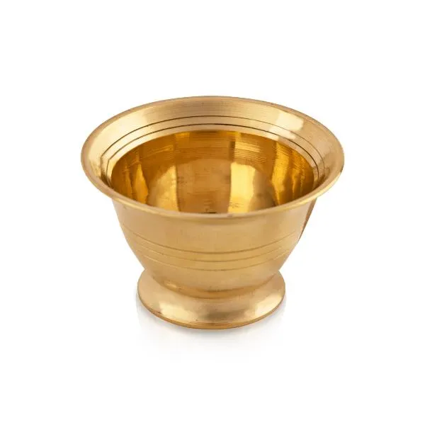 Brass Cup - 2 x 3 Inches 90 Gms | Brass Bowl/ Brass Vessel/ Small Brass Bowl for Pooja