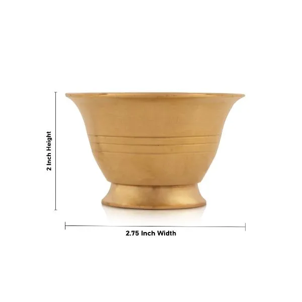 Brass Cup - 2 x 3 Inches 90 Gms | Brass Bowl/ Brass Vessel/ Small Brass Bowl for Pooja