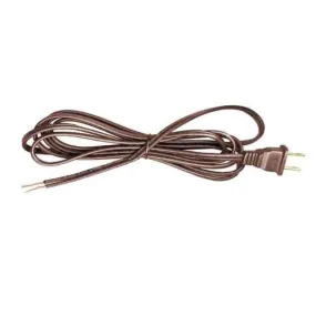 Brown 8 Foot Lamp Cords with Plugs, SPT-2