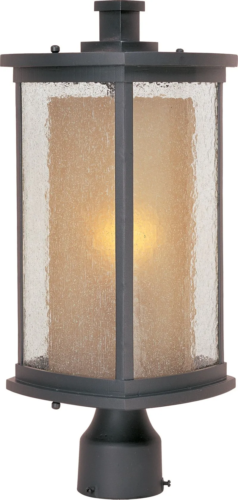 Bungalow 18" Single Light Outdoor Post Mount in Bronze