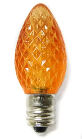 C7 LED Twinkle Bulbs - Orange - 25 Pack