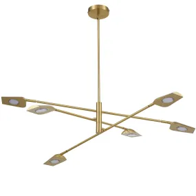 Cari LED Chandelier in Aged Brass