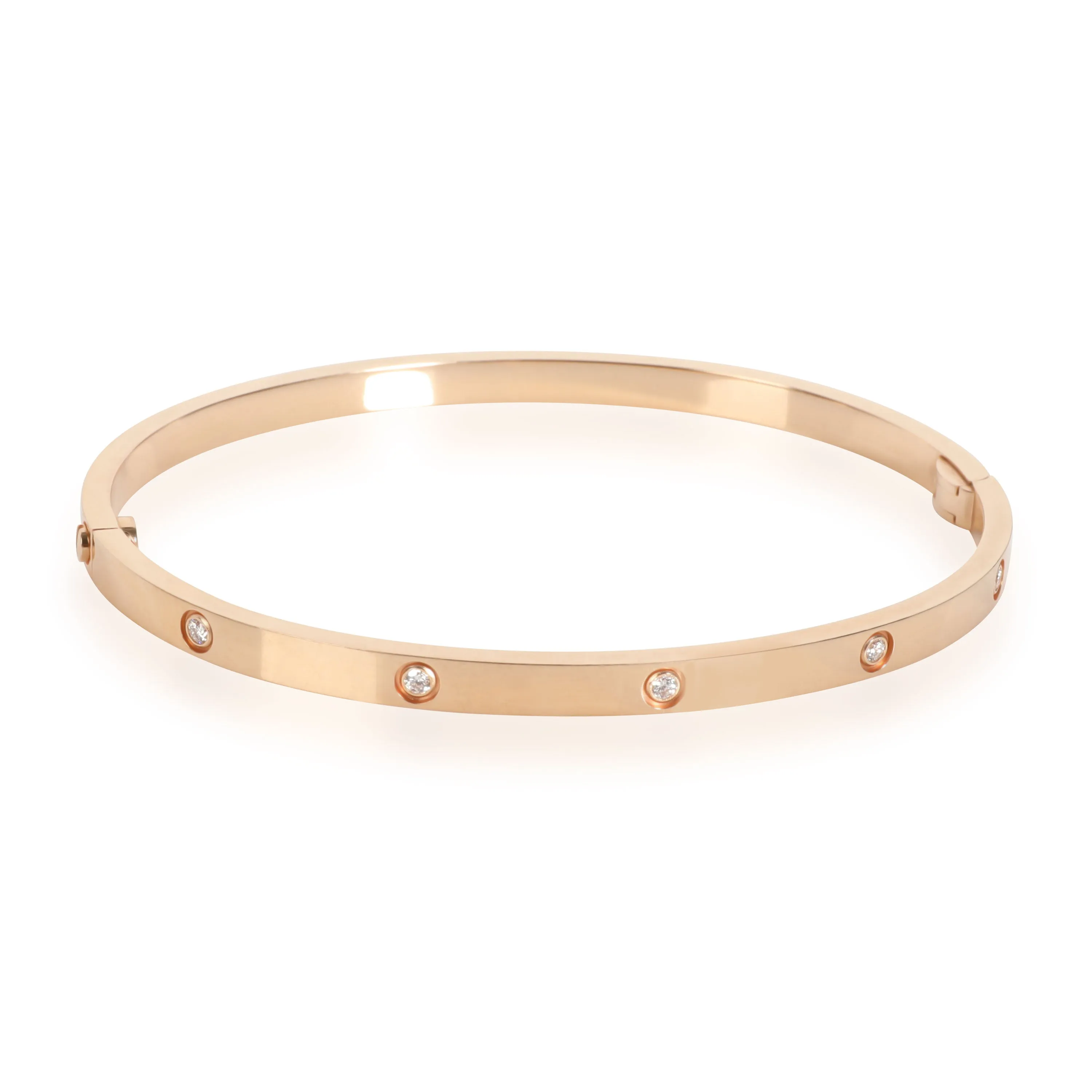 Cartier Love Diamond Bracelet in 18K Rose Gold SM 0.21 CTW