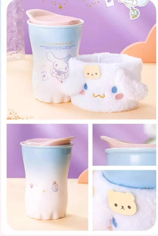 Ceramic Cup with Plush Cup Cover 370ml