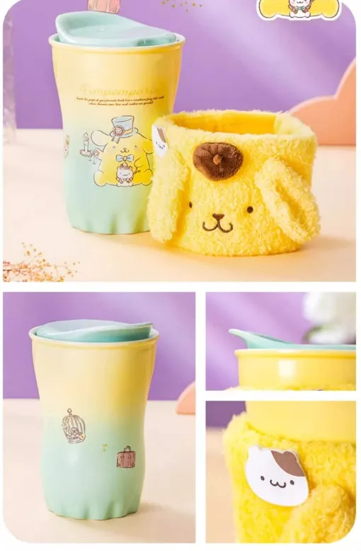 Ceramic Cup with Plush Cup Cover 370ml