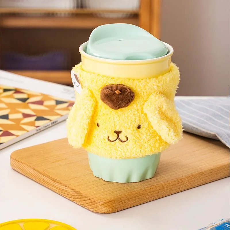 Ceramic Cup with Plush Cup Cover 370ml