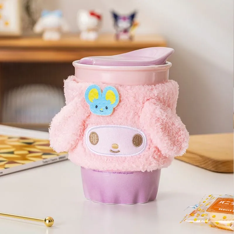 Ceramic Cup with Plush Cup Cover 370ml