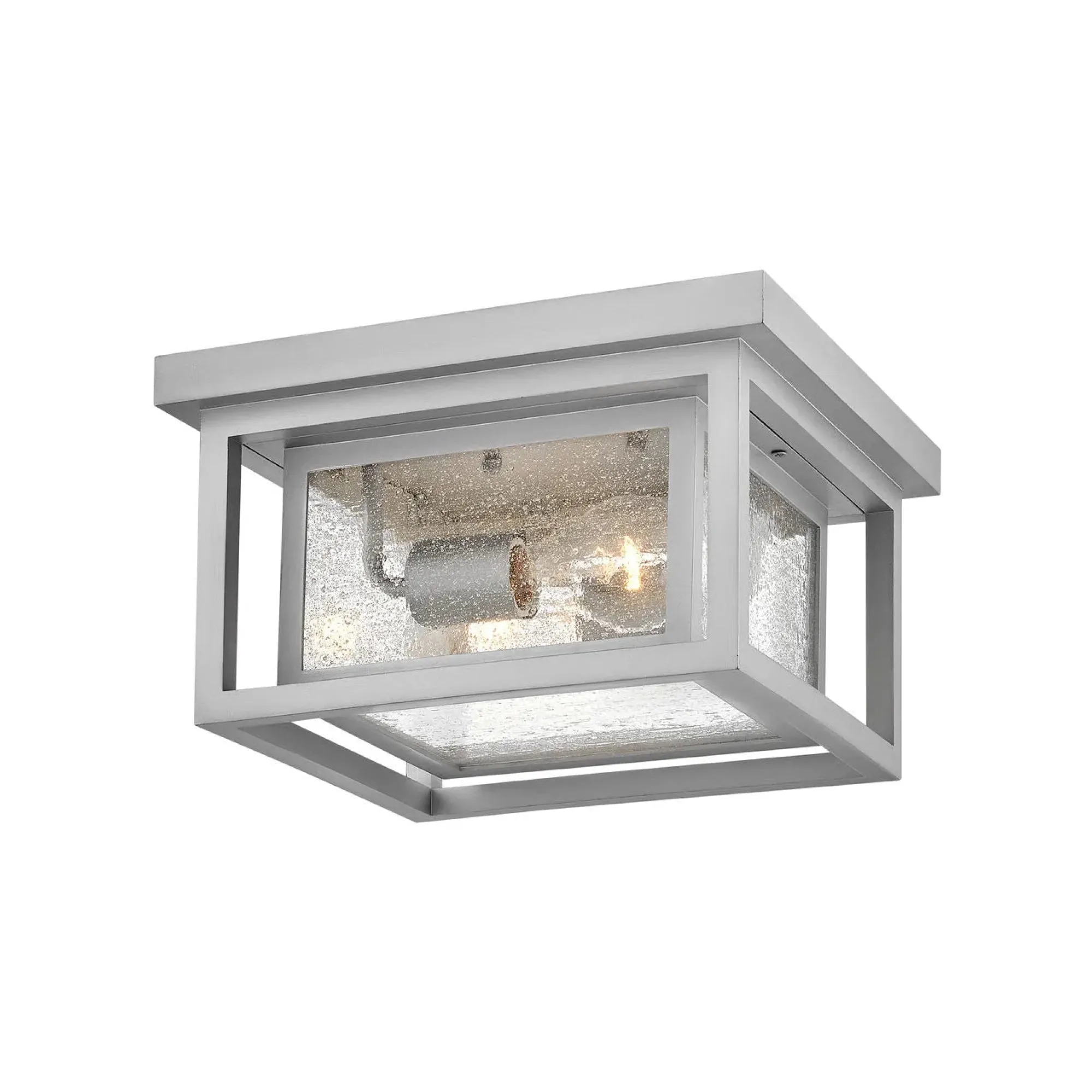 Clearwater Coastal Outdoor Flush Mount - Satin Nickel