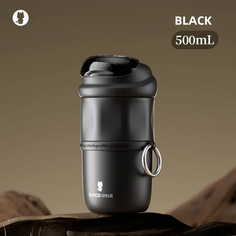 COCOSMILE 316 Stainless Steel Coffee Thermos – Portable Leak-Proof Mug for 6H Insulation (300ml/500ml)