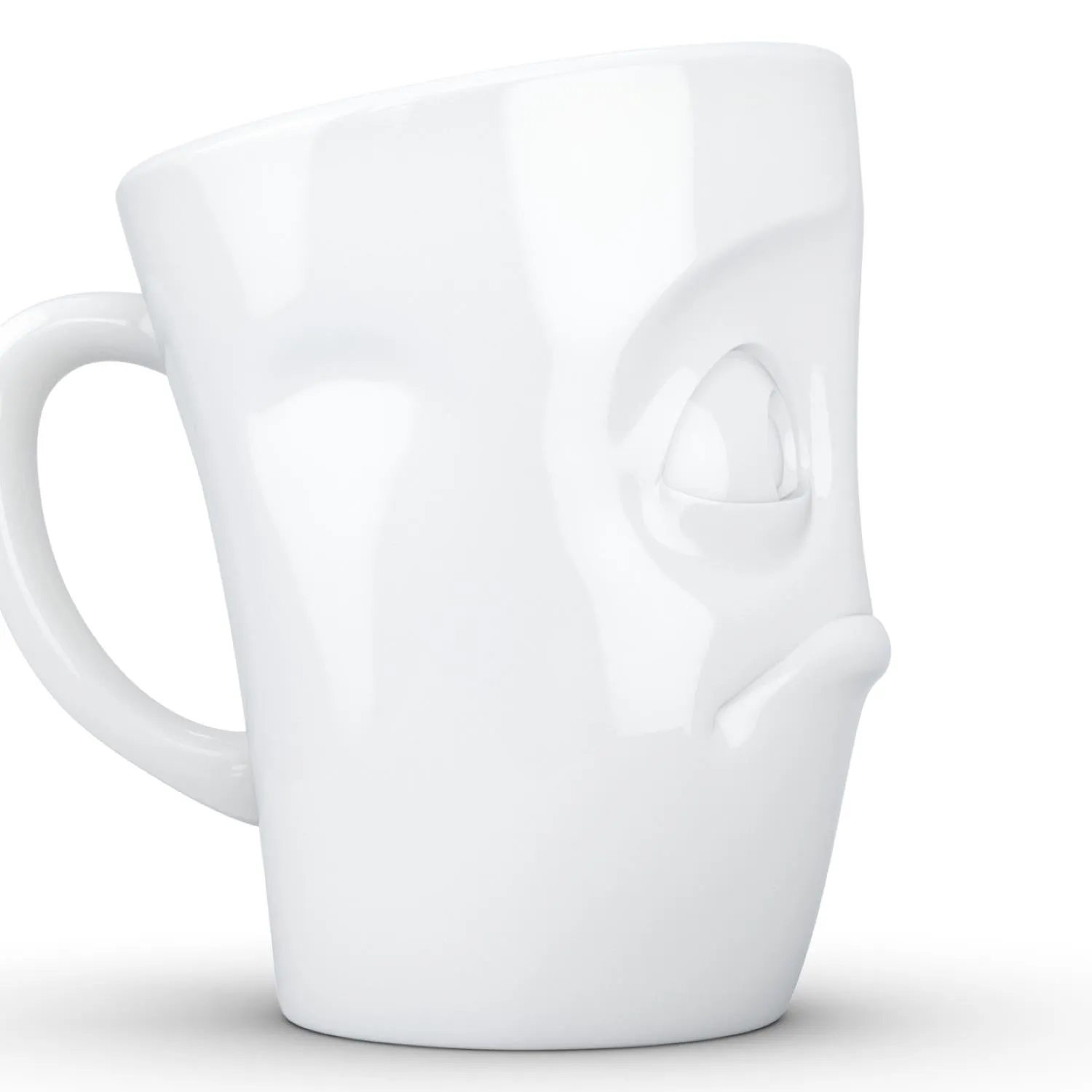 Coffee Mug with Handle, Baffled Face